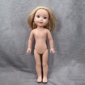 American Girl Camille‎ Doll Wellie Wishers 14.5" Blond Hair Blue Eyes Doll Toy